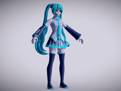 Hatsune Miku Fornite 3d model