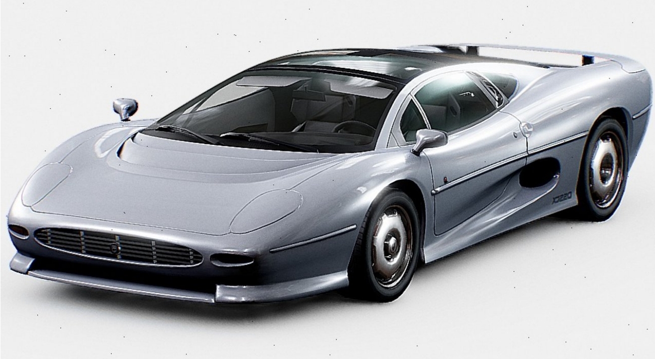 Jaguar xj220 1991 3d model