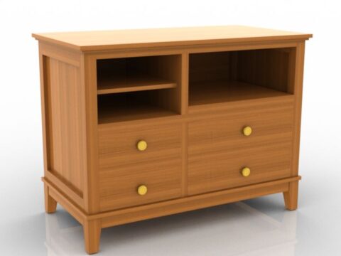 Locker Ashley Burkesville Cabinet Commode 3d model