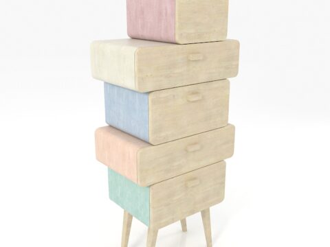 Locker Commode Cloude 3d model