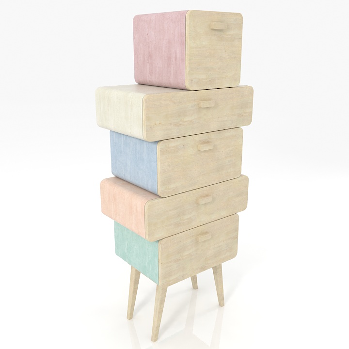 Locker Commode Cloude 3d model