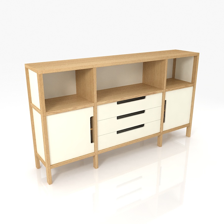 Locker Commode WY 3d model