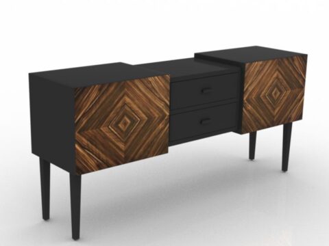Locker DOM Edizioni Cabinet Walt Commode 3d model