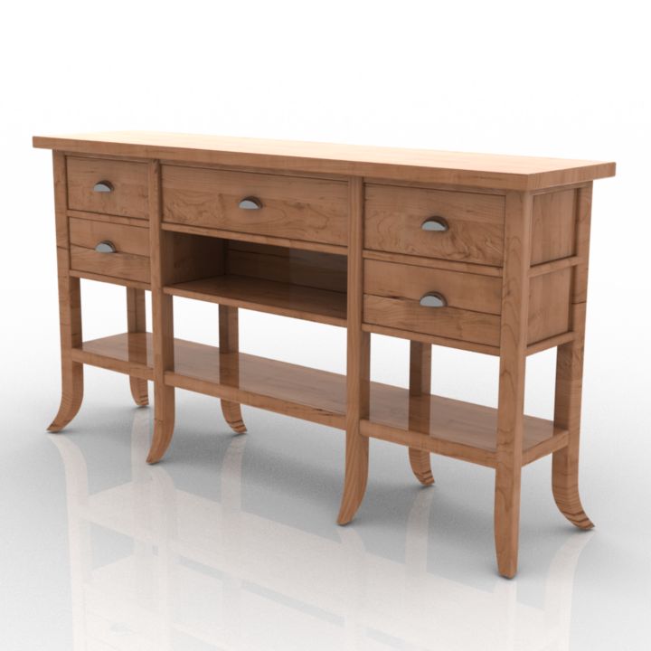 Locker Long Server Cimarron Braxton Culler Commode 3d model