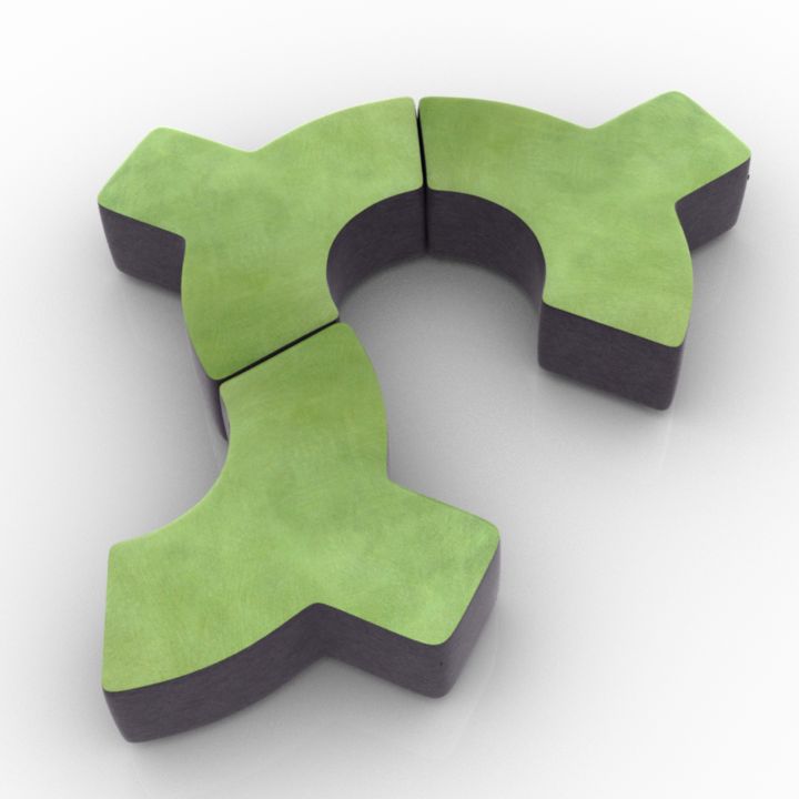 Loook Industries - Signs Sofa Bench Module 3d model