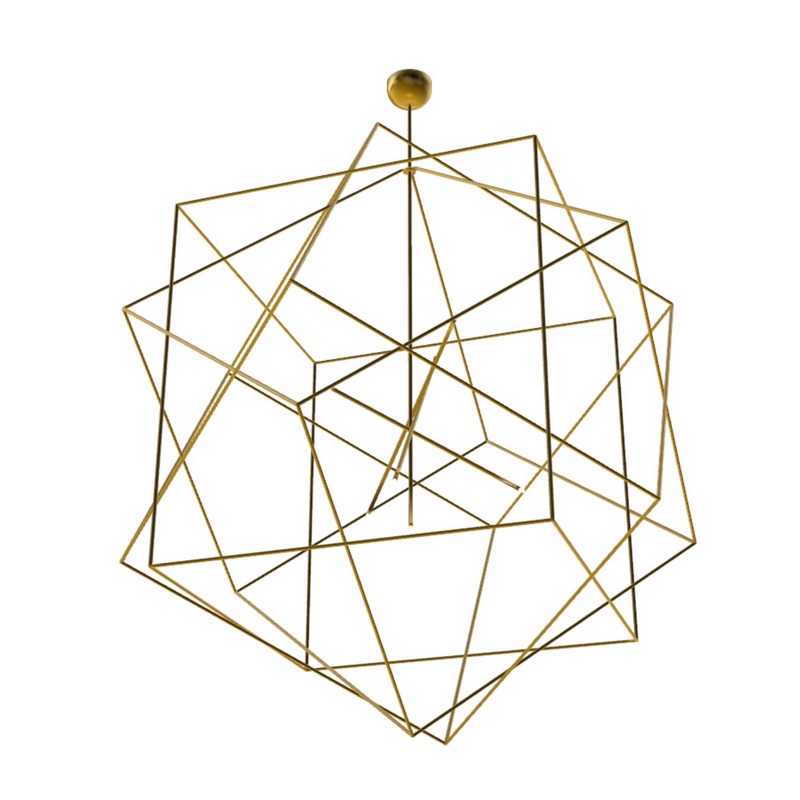 Luster Hubert le Gall - Polyedres Chandelier 3d model
