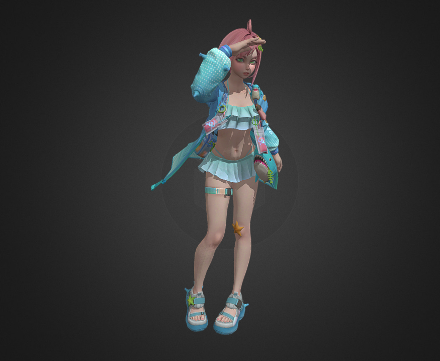 Momoi Sea-Salt Summer 3d model