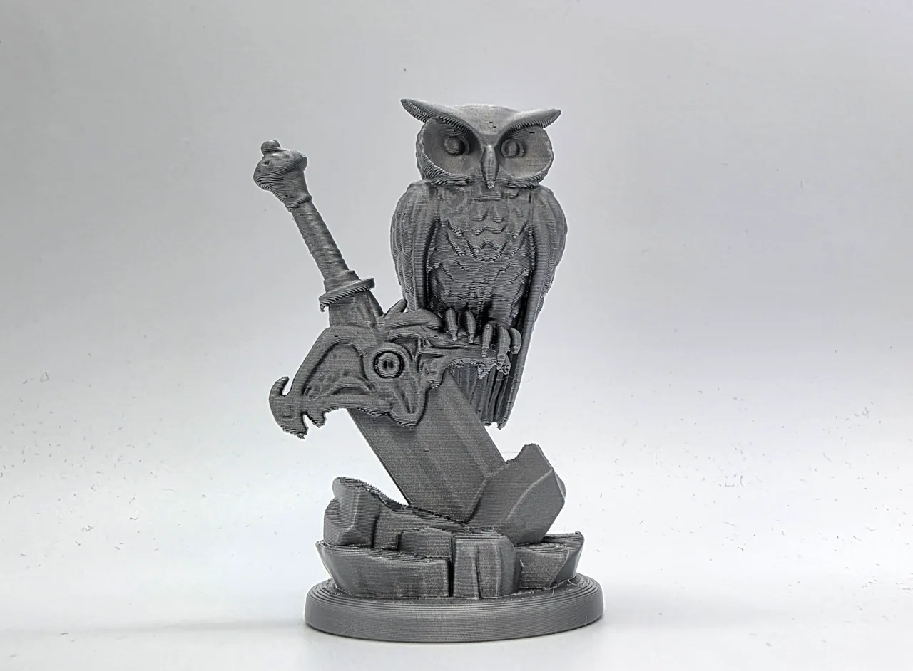 Owl on the Sword Miniature 3d model