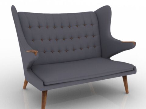 Papa Bear Loveseat Sofa 3d model