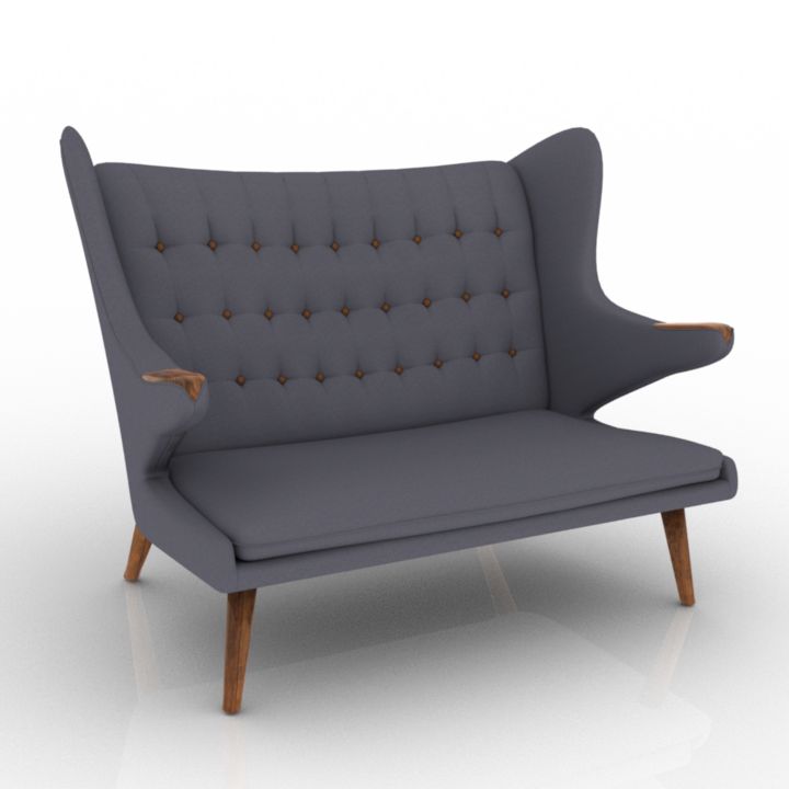 Papa Bear Loveseat Sofa 3d model