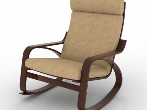 Rocking Chair Wood 3d model