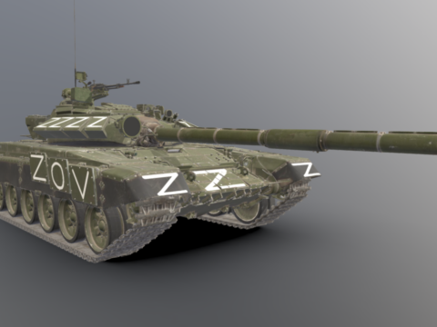 Russian T-72B3 3d model