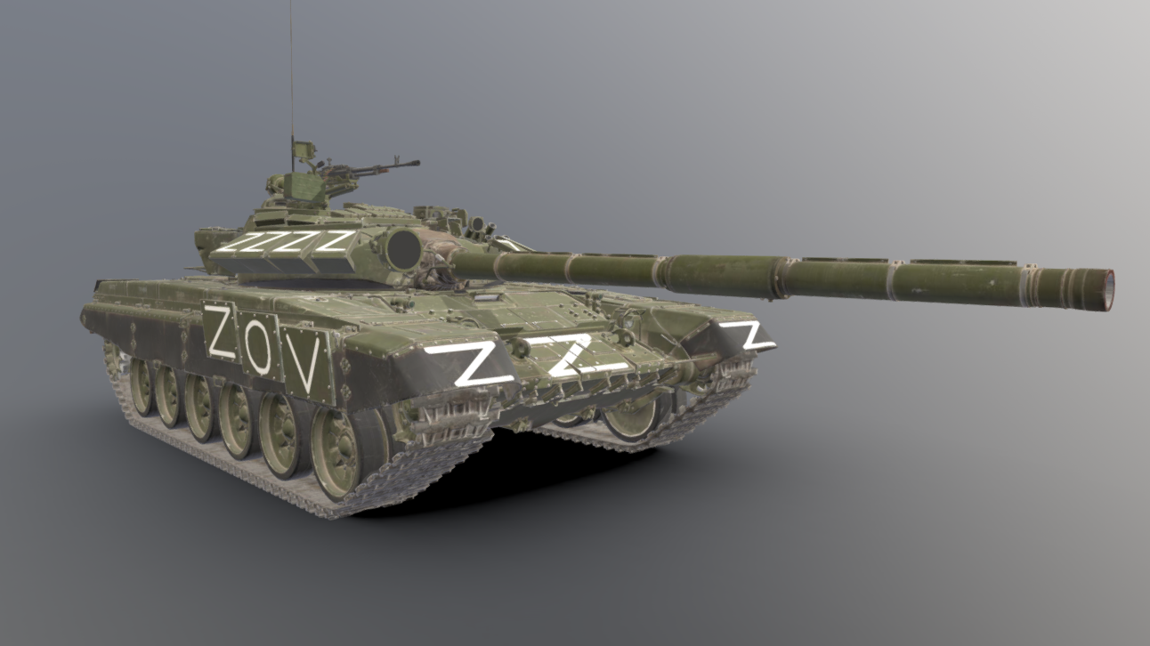 Russian T-72B3 3d model