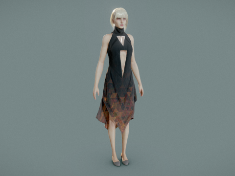 Scifi Girl 3d model