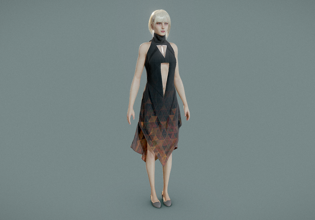 Scifi Girl 3d model
