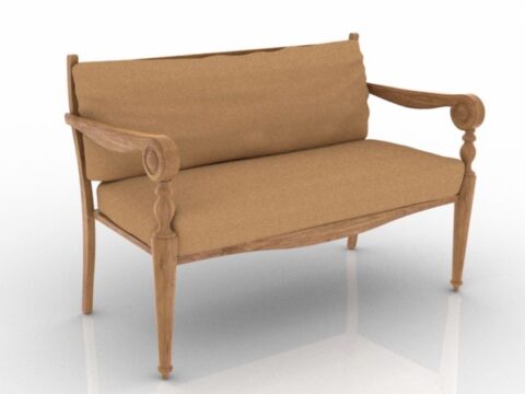 Sofa Bench D 3d model