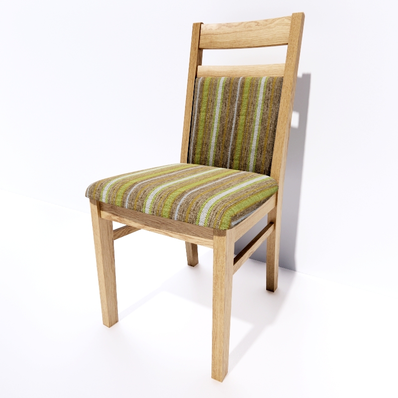 Solid Oak Chair 3d model