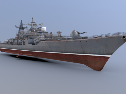 Sovremenny-class destroyer 3d model