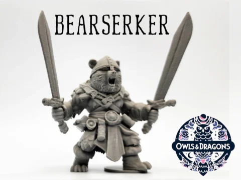 The Bearserker - Owls & Dragons 3d model