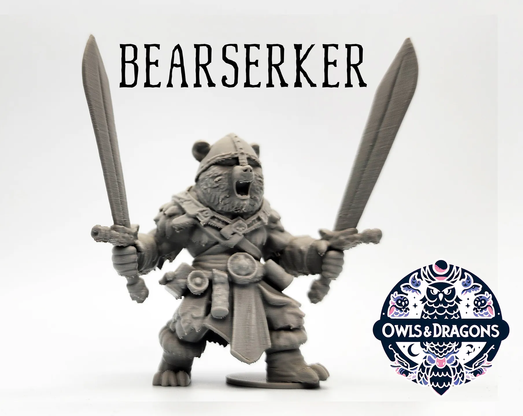 The Bearserker - Owls & Dragons 3d model