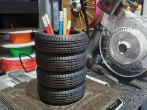 Tire pen organizer 3d model