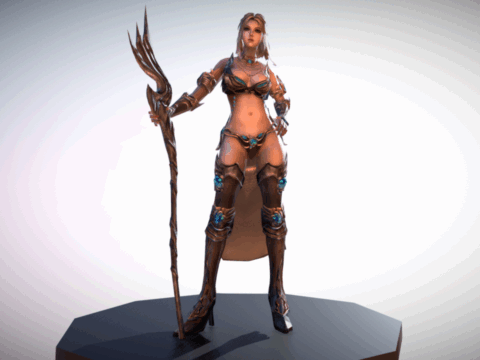 Warrior Girl 3d model