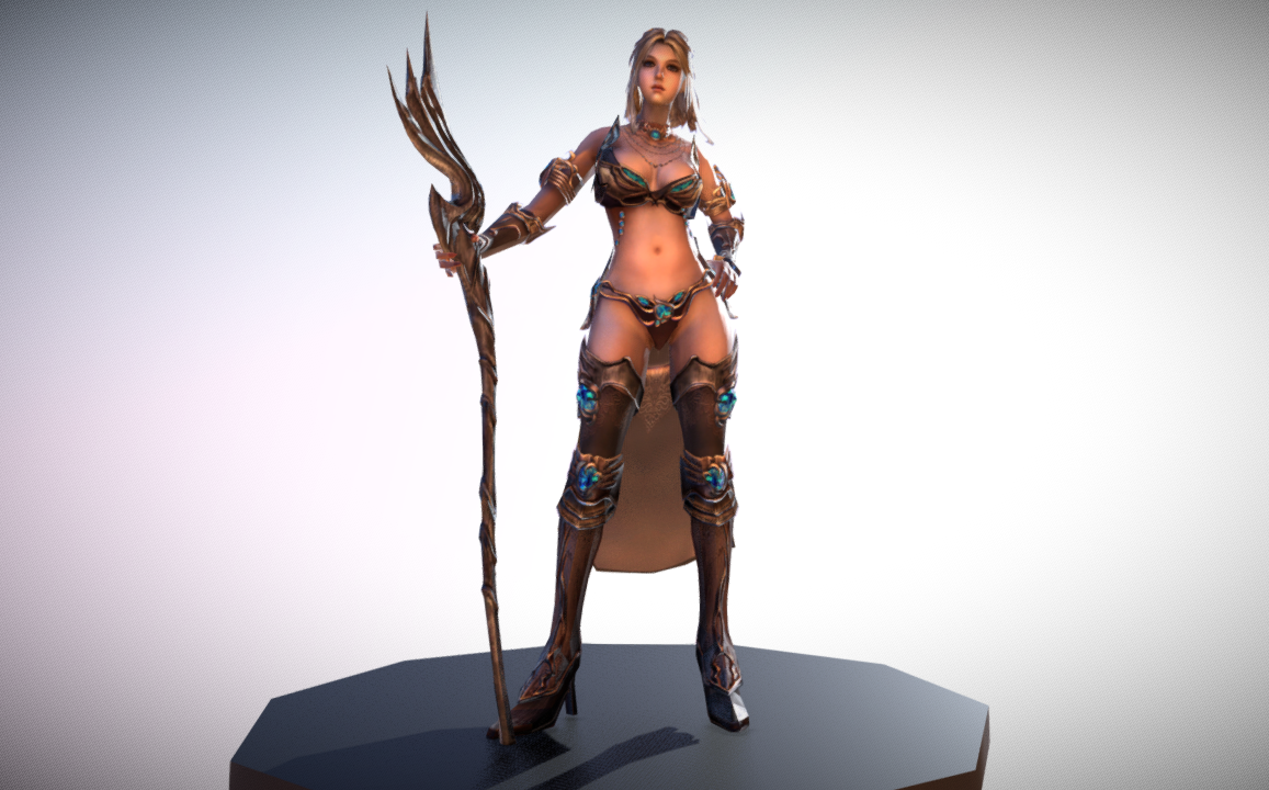 Warrior Girl 3d model