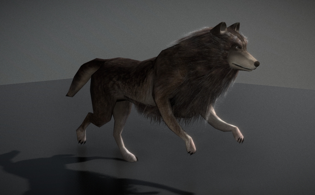 Wolf with Animations 3d model