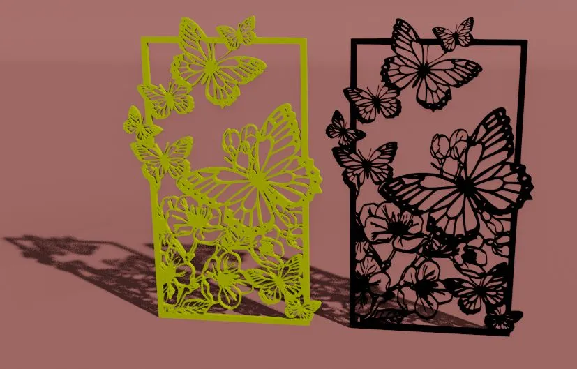 butterfly frame 3d model