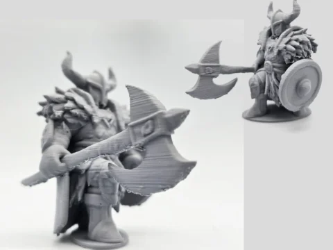 Battle-Axe Viking Miniature 3d model