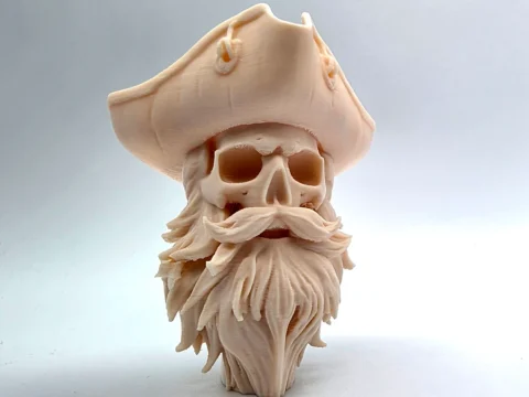 Bearded Pirate Skull 3d model
