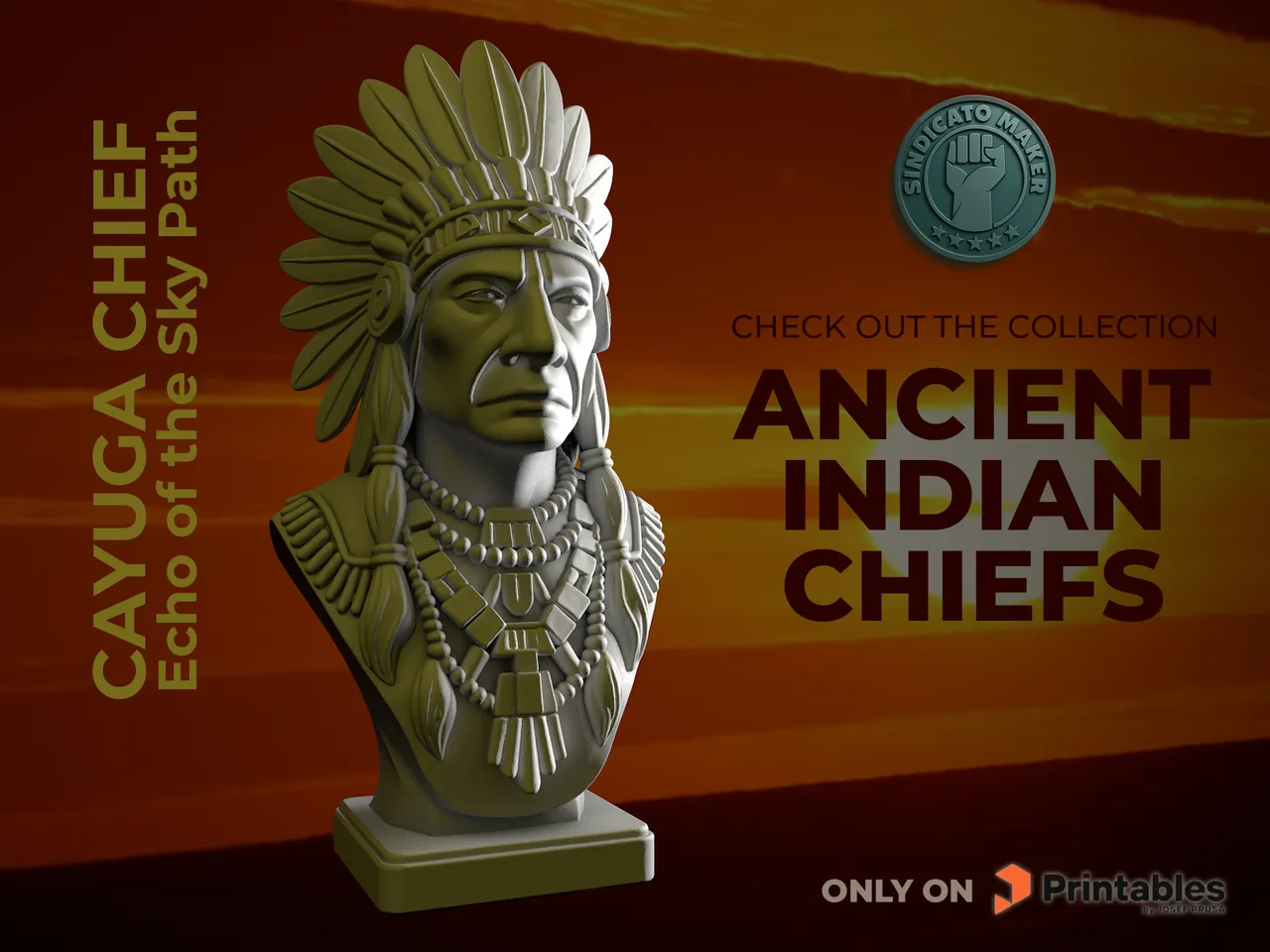 Cayuga chief - Echo of the Sky Path 3d model