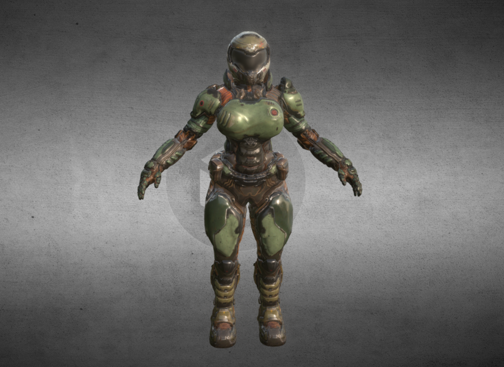 Fem Doom 3d model