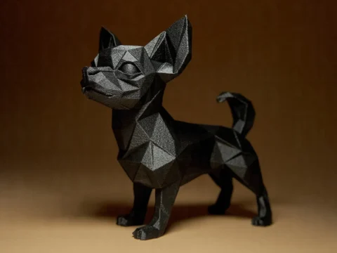Geometric CHIHUAHUA Figurine 3d model