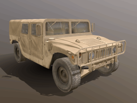 HMMWV M998A1 (soft top)1 3d model