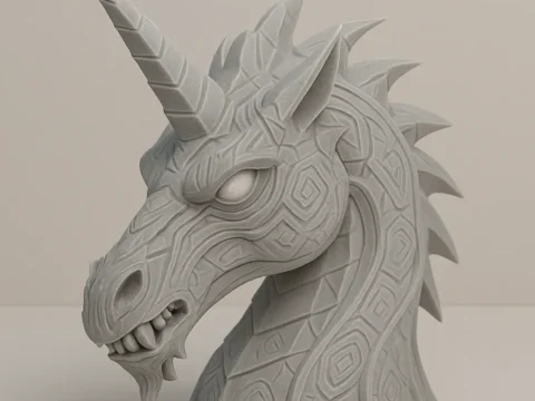 Low Poly Evil Unicorn 3d model