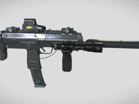H&K MP7 A1 3d model