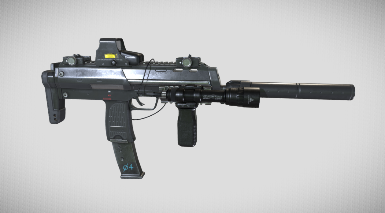 H&K MP7 A1 3d model