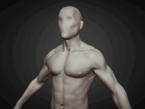 Male body base mesh (highpoly) 3d model