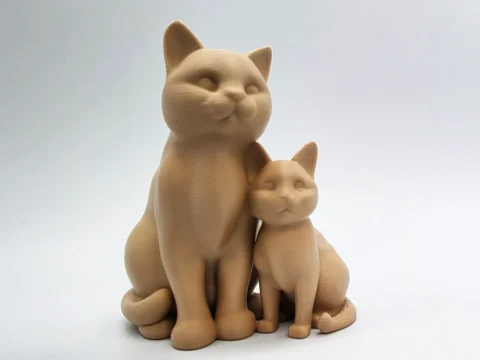 Momma Cat & Baby 3d model