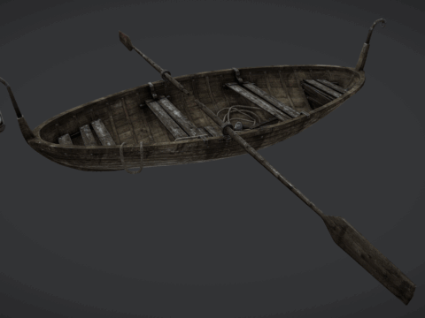 Rowboat - Wolf. Old Bloood 3d model