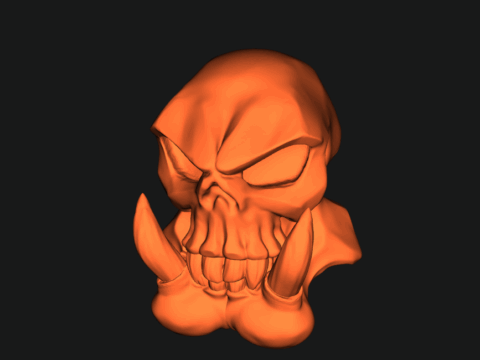 Orc Skull Coat Hanger 3d model