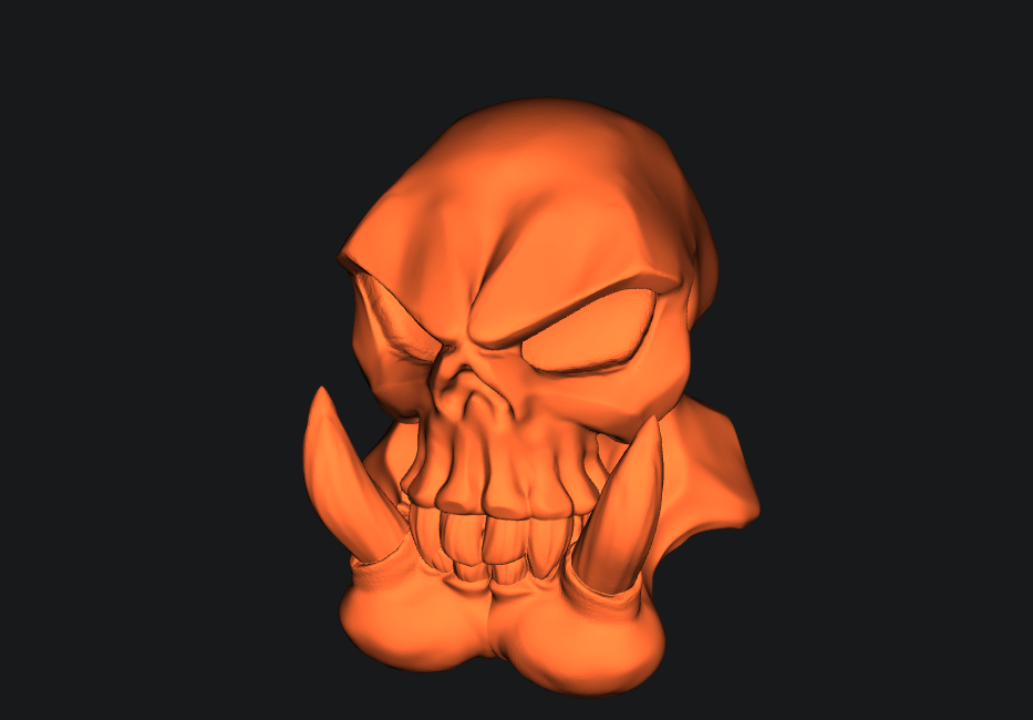 Orc Skull Coat Hanger 3d model