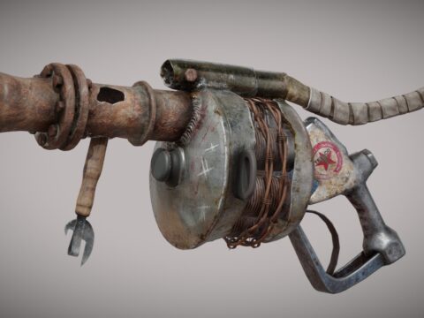 Post-Apocalyptic Grenade Launcher 3d model