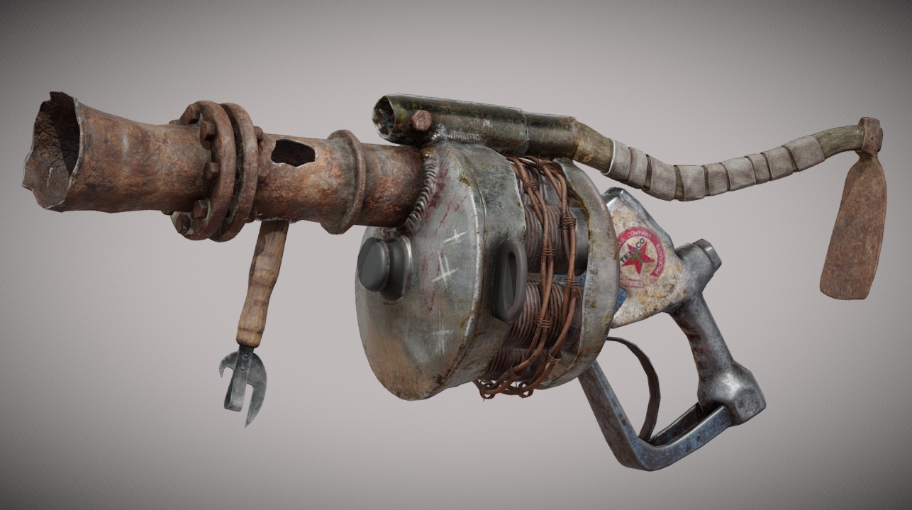Post-Apocalyptic Grenade Launcher 3d model