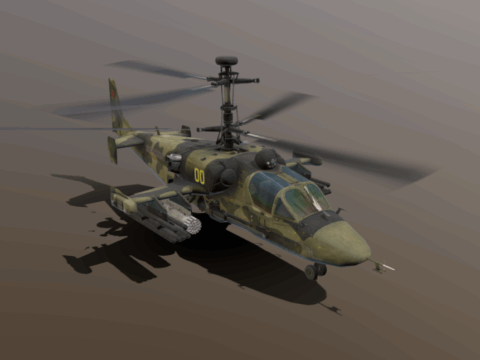Russian Ka-52 Alligator 3d model
