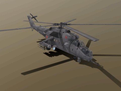 Russian Mil Mi-35M 3d model