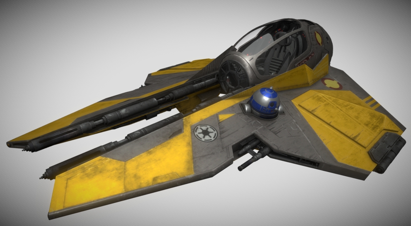 SWBF2 (Custom) - Anakin's Eta-2 Actis Interceptor 3d model