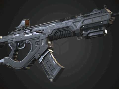 Sci-fi Weapon 3d model