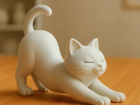 Stretching Cat 3d model